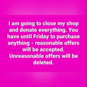 Shop closing on 8/23.